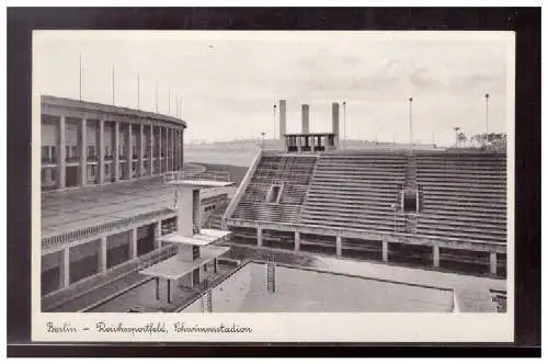 [Propagandapostkarte] Dt- Reich (020684) Propaganda AK Berlin , Berlin- Reichssportfeld, Schwimmstadion, ungebraucht. 