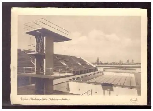 [Propagandapostkarte] Dt- Reich (020693) Propaganda AK Berlin Olympia 1936, Berlin- Reichssportfeld, Schwimmstadion, ungebraucht. 