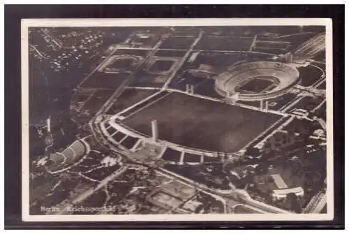 [Propagandapostkarte] Dt- Reich (020700) Propaganda AK Berlin Olympia 1936, Berlin- Reichsportfeld, gelaufen mit SST Berlin Olympia Stadion. 