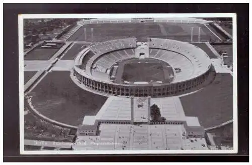 [Propagandapostkarte] Dt- Reich (020703) Propaganda AK Berlin Olympia 1936, Berlin Reichssportfeld, Fliegeraufnahme, ungebraucht. 