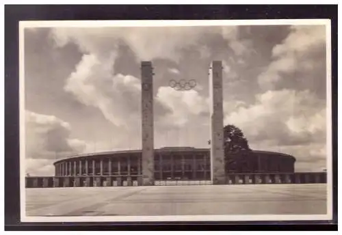 [Propagandapostkarte] Dt- Reich (020712) Propaganda AK Berlin Olympia 1936, Berlin Olypiastadion, gelaufen 1940 Berlin. 
