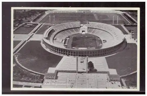 [Propagandapostkarte] Dt- Reich (020717) Propaganda AK Berlin, Berlin Reichssportfeld, Fliegeraufnahme mit SST Berlin Reichsportfeld 15.7.1938. 