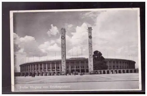[Propagandapostkarte] Dt- Reich (020719) Propaganda AK Berlin, Berlin Eingang zum Reichssportfeld, ungebraucht. 