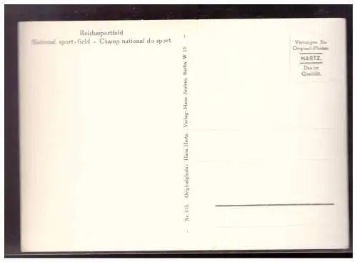 [Propagandapostkarte] Dt- Reich (020720) Propaganda AK Berlin, Berlin Reichssportfeld, ungebraucht. 