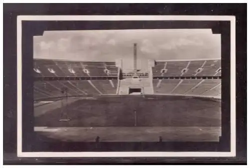 [Propagandapostkarte] Dt- Reich (020756) Propaganda AK Berlin Olympia 1936, Reichsportfeld Deutsche Kampfbahn Blick auf den Glockenturm, unge. 