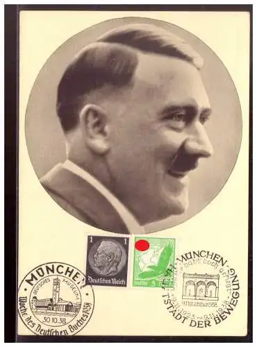 [Propagandapostkarte] Dt- Reich (020879) Propagandakarte Männer der Zeit Nr 91, gelaufen mit 2 verschiedene SST München. 