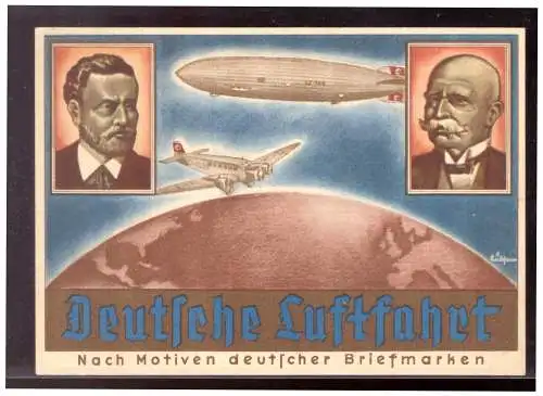 [Ansichtskarte] Dt-Reich (020885) Propagandakarte Deutsche Luftfahrt, Olympia Ausstellung Dresden 1936, blanco mit SST Dresden 2.8.1936. 
