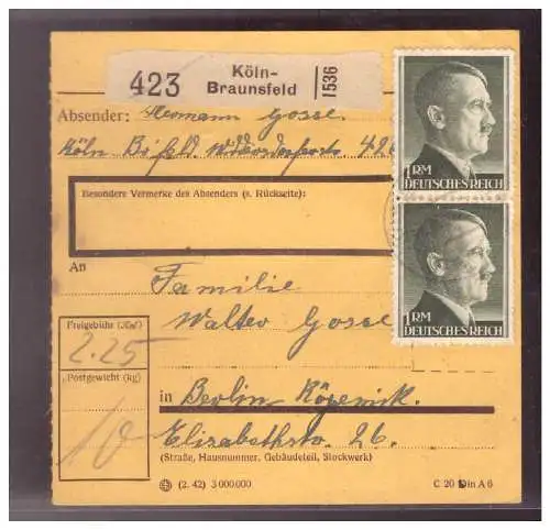 Deutsches Reich  Rundstempel (Datum und/oder Ort klar)