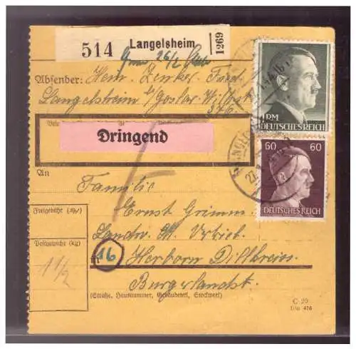 Deutsches Reich  Rundstempel (Datum und/oder Ort klar)