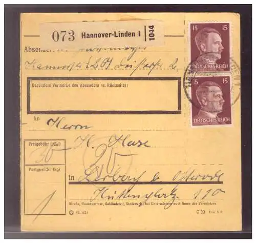 Deutsches Reich  Rundstempel (Datum und/oder Ort klar)