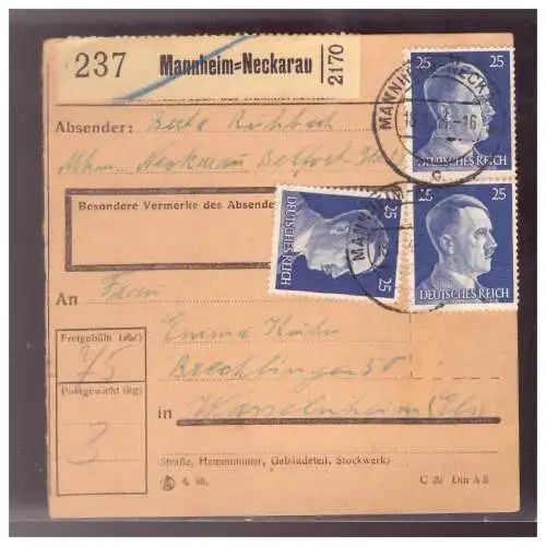 Deutsches Reich  Rundstempel (Datum und/oder Ort klar)