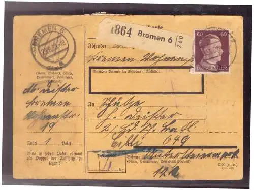 Deutsches Reich  Rundstempel (Datum und/oder Ort klar)