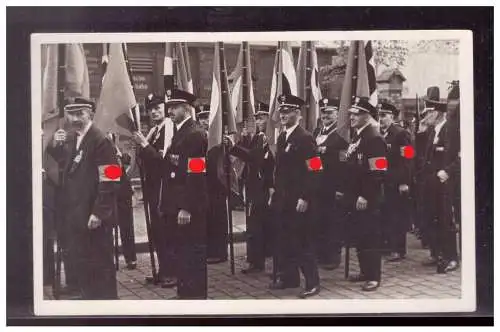 [Ansichtskarte] Dt- Reich (021042) Propagandafotokarte Umzug NSKOV NS-Kriegsopferversorgung, NSDAP- Parteitag 1933 Leipzig, ungebraucht. 