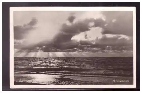 [Propagandapostkarte] DT- Reich (021173) AK Abendstimmung mit L$ KLV Lager Pension Liesegang Ostseebad Deep Bezirk Stettin, gelaufen 9.10.1942. 