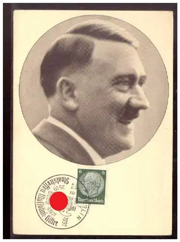 [Propagandapostkarte] Dt- Reich (021183) Propaganda AK Männer der Zeit Nr 91, Der Führer Adolf Hitler zum Staatstreffe Mussolini, blanco. 