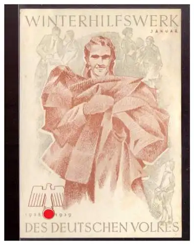 Dt- Reich (021275) Propaganda WHW Türblatt Des Deutschen Volkes, Winterhilfswerk, Januar 1938/ 1939