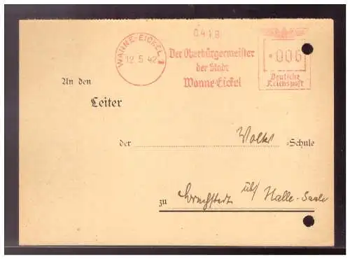 Deutsches Reich  Rundstempel (Datum und/oder Ort klar)
