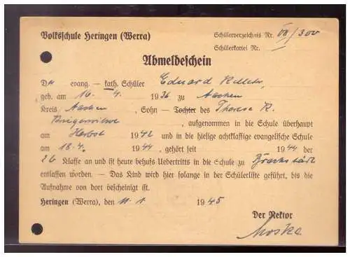 Deutsches Reich  Rundstempel (Datum und/oder Ort klar)