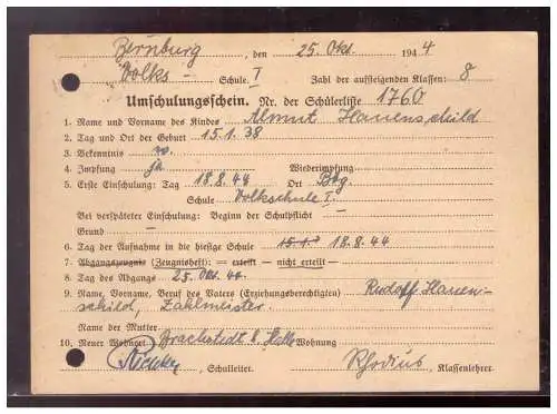 Deutsches Reich  Rundstempel (Datum und/oder Ort klar)