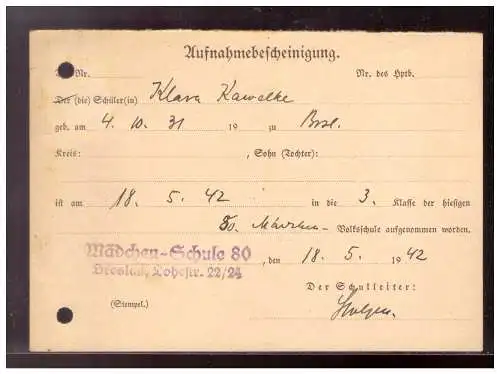 Deutsches Reich  Rundstempel (Datum und/oder Ort klar)