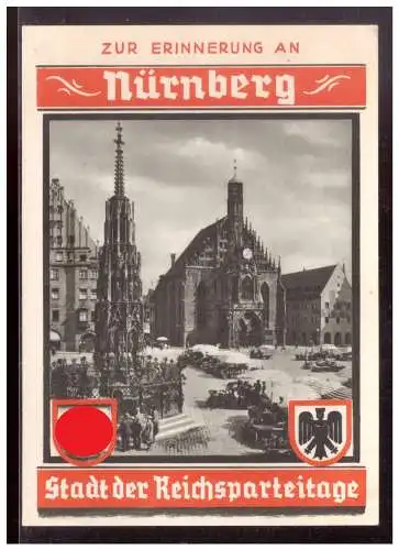 [Propagandapostkarte] Dt- Reich (021430) Propagandakarte Zur Erinnerung an Nürnberg, Stadt der Reichsparteitage, unge Adolf Hitler Platz. 