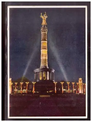 [Propagandapostkarte] Dt- Reich (021437) Propagandakarte Berlin Siegessäule mit HKZ Fahnen, ungebraucht. 