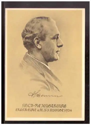 [Propagandapostkarte] Dt- Reich (021458) Propagandakarte NSLB-Reichstagung Frankfurt a.M. 3.-5. August 1934, ungebraucht. 