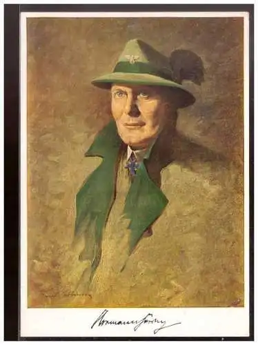 [Propagandapostkarte] DT- Reich (021469) Propagandakarte Internationale Jagdausstellung Berlin 1937, Herrmann Göhring, ungebraucht. 