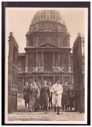 [Propagandapostkarte] Dt- Reich (021569) Propagandakarte Der Füher verläßt den Invalieden- Dom die Ruhestätte Napoleons, ungebraucht. 