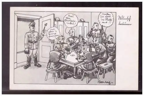 [Propagandapostkarte] AK (021579) Dt- Reich Ansichtskarte Soldaten Humor, ungebraucht. 