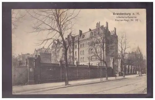 [Propagandapostkarte] Dt- Reich (021627) Propaganda WK I Brandenburg a. H. Infanterie- Kaserne Füsilier- Regt. Nr 35, gelaufen 5.2.1917. 