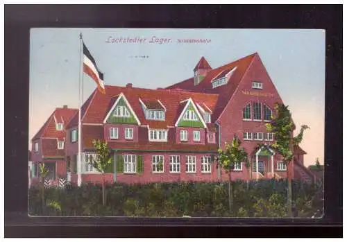 [Propagandapostkarte] DT-Reich (021669) Propaganda Lokstedter Lager, Soldatenheim, gelaufen. 