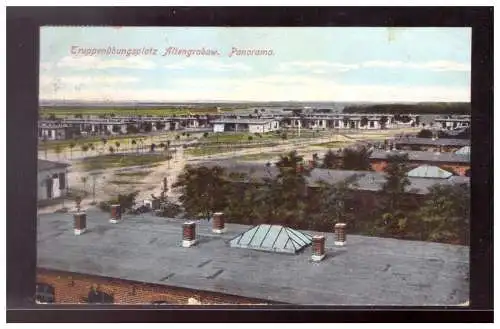 [Propagandapostkarte] DT-Reich (021683) Propaganda Postkarte, Truppenübungsplatz Alten Grabow, Panorama, gelaufen 19.5.1906. 