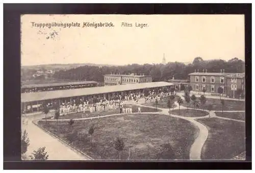 [Propagandapostkarte] DT-Reich (021718) Propaganda AK, Truppenübungsplatz Königsbrück, Neues Lager, gelaufen 25.8.1916. 