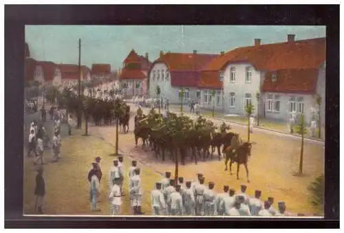 [Propagandapostkarte] DT-Reich (021721) Propaganda AK, Nachporto!! Truppenübungsplatz Ohrdruf Kaiserstraße, gelaufen 18.10.1917. 