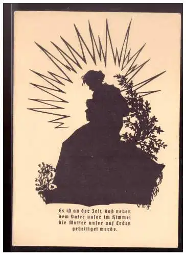 [Werbepostkarte] DT-Reich (021732) Scherenschnittkarte , Spruchkarte NR 33, Ernest A. Poturzek, ungebraucht. 
