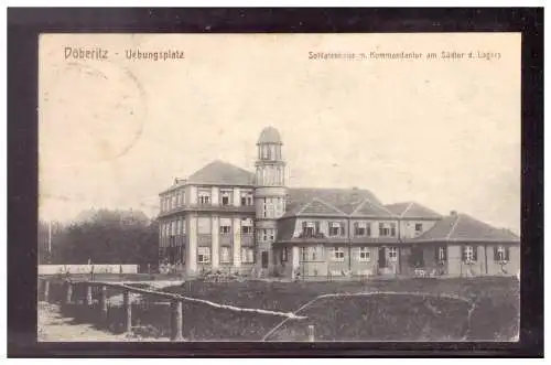 [Propagandapostkarte] DT-Reich (021768) Propaganda Ak, Truppen Übungsplatz Döberitz, Soldatenheim m. Kommandatur am Südtor, gelaufen 26.1.20. 