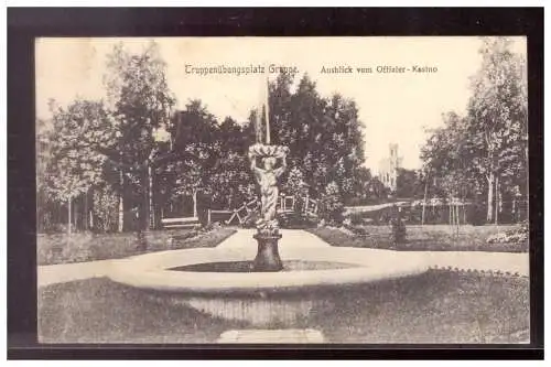 [Propagandapostkarte] DT-Reich (021772) Propaganda Ak, Truppenübungsplatz Gruppe, Ausblick vom Offizier- Kasino, gelaufen 13.8.1911. 
