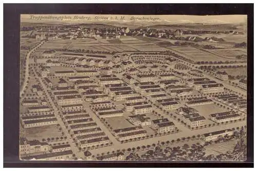 [Propagandapostkarte] DT-Reich (021789) Propaganda Ak, Truppenübungsplatz Heuberg, Stetten a.k.M., Barackenlager, ungebraucht. 