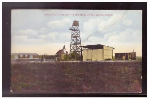 [Propagandapostkarte] DT-Reich (021791) Propaganda Ak, Unterflüss, Schiessplatz, Metallwaren- Fabrik, gelaufen Marke entfernt. 