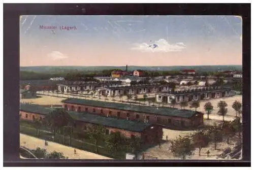 [Propagandapostkarte] DT-Reich (021801) Propaganda AK, Munster (Lager), gelaufen Munster 28.3.1917. 