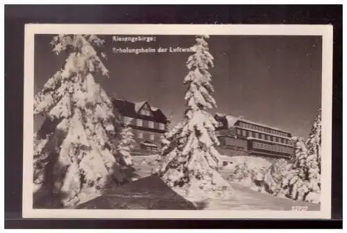 [Propagandapostkarte] Dt- Reich (021829) Propagandakarte, Riesengebirge: Erholungsheim der Luftwaffe, gelaufen Johannisbad 12.4.1944. 