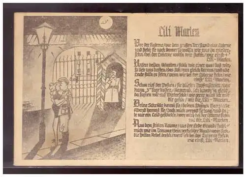 [Propagandapostkarte] Dt- Reich (021848) Propaganda Liederkarte, Lili Marlen, gelaufen mit Feldpost. 