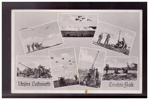 [Propagandapostkarte] Dt- Reich (021867) Propagandakarte, Mehrfelderkarte , Unsere Luftwaffe, Leichte Flak,, gelaufen Feldpost 17.4.1941. 