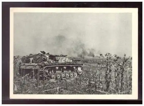 [Propagandapostkarte] Dt- Reich (021889) Propagandakarte, Die sowjetischen Panzer brennen!, ungebraucht beschrieben. 