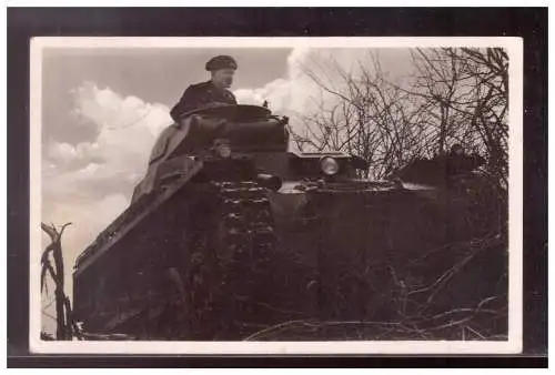 [Propagandapostkarte] Dt- Reich (021909) Propagandakarte, Unsere Wehrmacht, Panzer, gelaufen Schweinfurt 19.1.1938. 