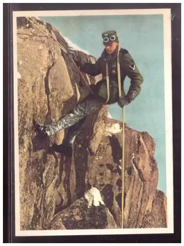 [Propagandapostkarte] Dt- Reich (021923) Propagandakarte, Gebirgsjäger, Künstlerkarte, ungebraucht. 