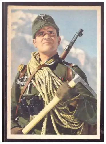 [Propagandapostkarte] Dt- Reich (021924) Propagandakarte, Gebirgsjäger, Künstlerkarte, ungebraucht. 