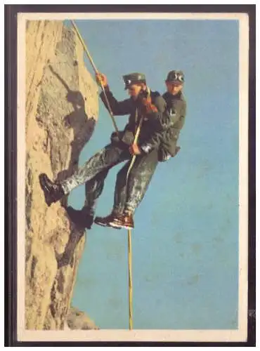 [Propagandapostkarte] Dt- Reich (021925) Propagandakarte, Gebirgsjäger, Künstlerkarte, ungebraucht. 