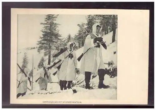 [Propagandapostkarte] Dt- Reich (021928) Propagandakarte, Gebirgsjäger mit Schneemänteln, ungebraucht mit SST Stuttgart. 